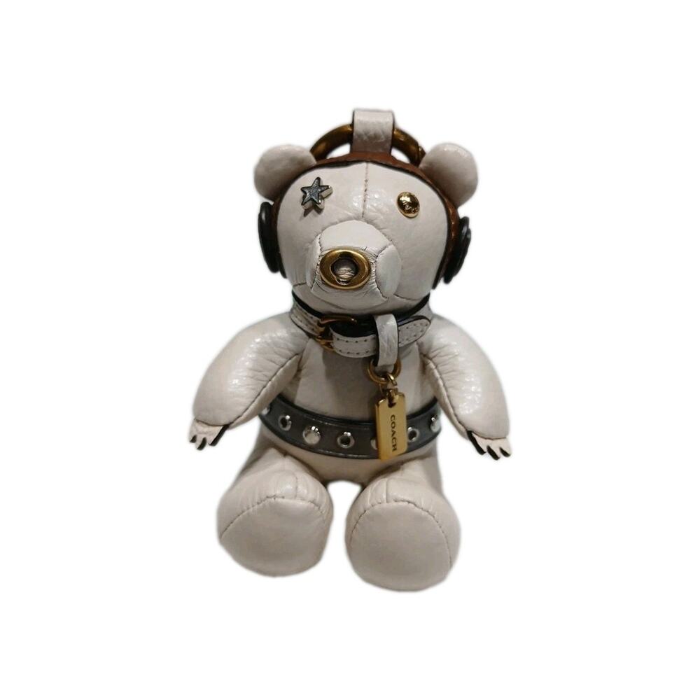 STAR WARS x COACH LTD PRINCESS LEIA CHALK/MULTI LEATHER BEAR BAG CHARM 88047